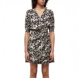 🌻NEW w/tags The Kooples Twill Flowers Dress | FR Size 1 = US Size Small